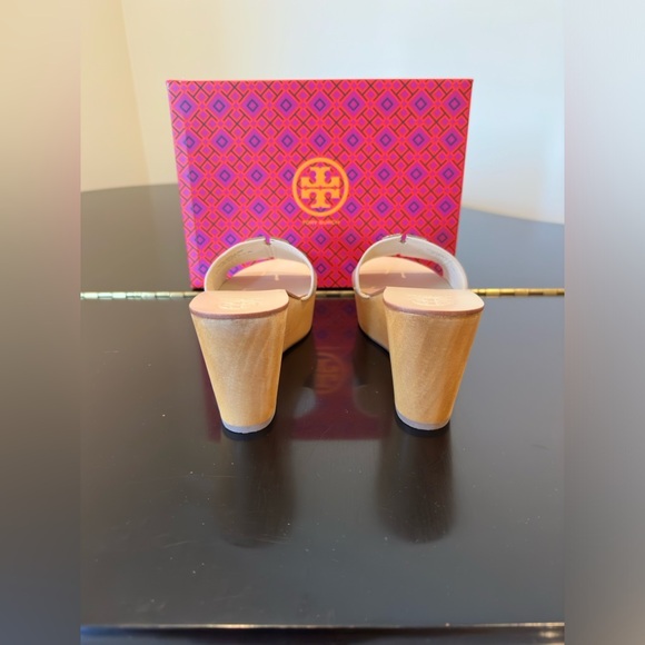 NWT authentic luxury summer spring beach Tory Burch Ines 80MM wedge slide/sandal - Picture 13 of 17